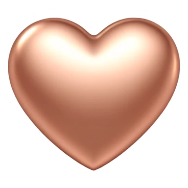 Glowing rose gold heart with soft light effect sticker