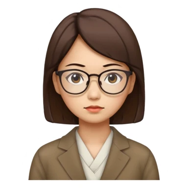 i need an image of a japanese woman analyst sticker