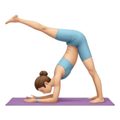 yoga bending backwards sticker