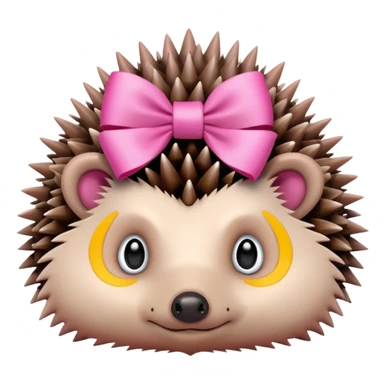 Hedgehog with pink bow sticker
