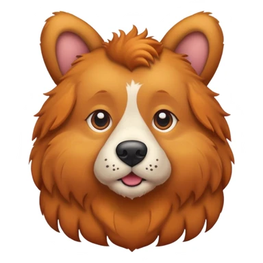 A ginger dog with ears like a bear's sticker
