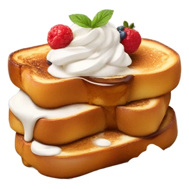 French toast with whipped cream on top sticker