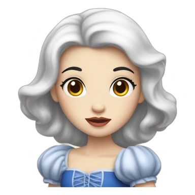 snowwhite with black hair sticker