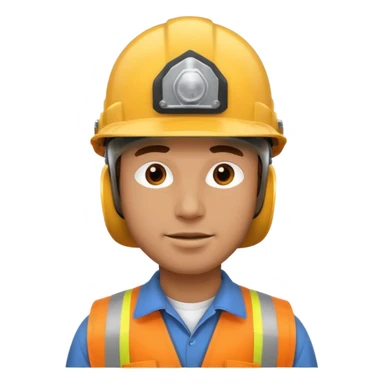 man wearing safety helmets sticker