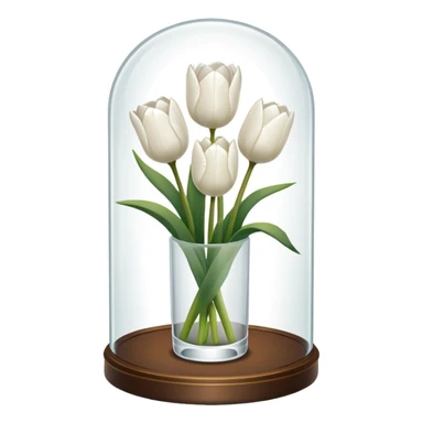 White tulips in case sticker