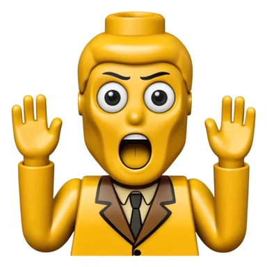 Lego minifig in the style of Munich’s the scream sticker