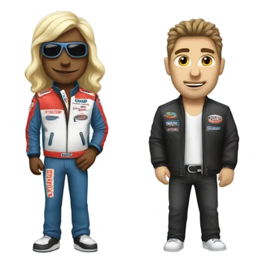 Race car driver and rock n roll sticker