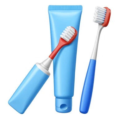 toothpaste and toothbrush sticker