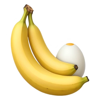 A banana standing between two eggs like egg banana egg sticker