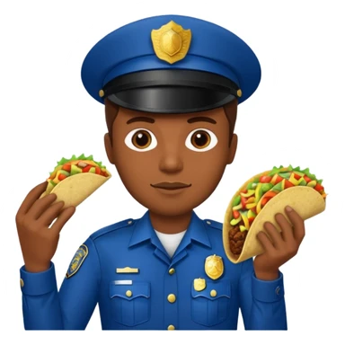 police holding taco sticker