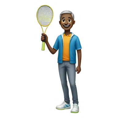 Tall 49 year old man who loves tennis and raising money for a school happy birthday sticker