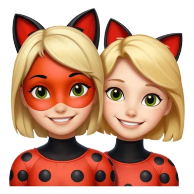 Ladybug and cat noir sticker