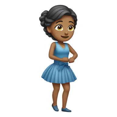 woman doing a curtsy bow sticker