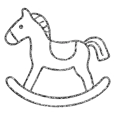 rocking horse icon sticker