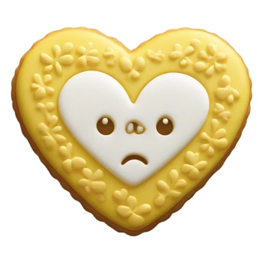 Yellow cookie heart with ohana sticker