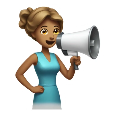 housewife with megaphone sticker