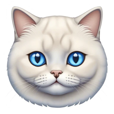 British Shorthair cat cream, blue eyes sticker