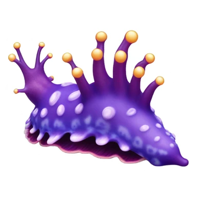 sea slug, nudibranch, purple sticker