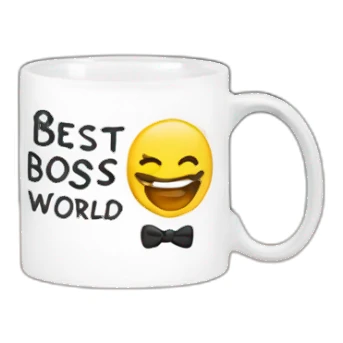 best boss in the world lettering mug sticker