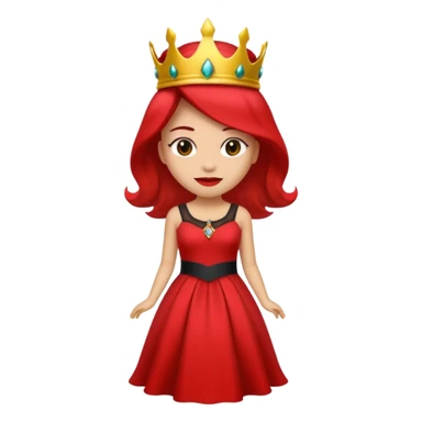 Emoji da Rainha Vermelha da História Alice no país das maravilhas de corpo inteiro  sticker