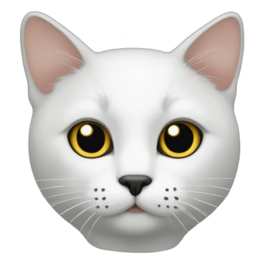 White cat with black dots sticker