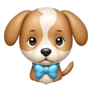 adorable puppy with bandaid and get well soon balloon sticker