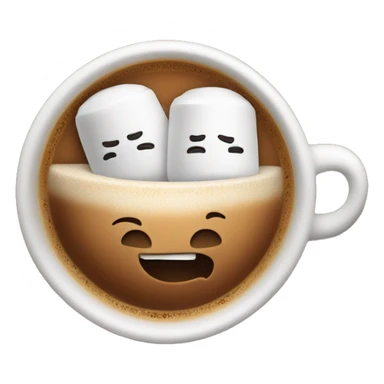 Coffee with marshmallows  sticker