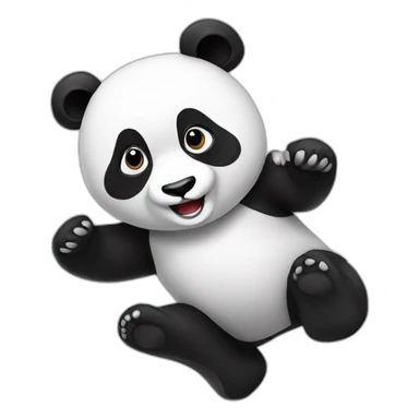 panda tumbling sticker