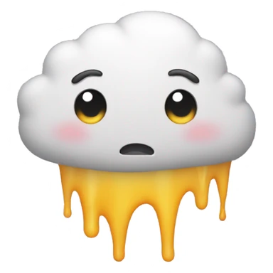 shy cute melting sticker