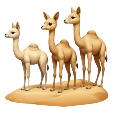 animals living in desert, sticker