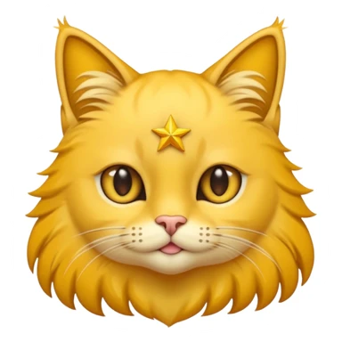 Gato amarillo de ojos de estrella sticker
