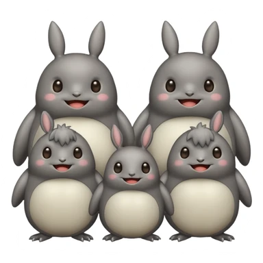 famille de totoros sticker