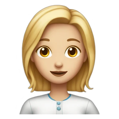 Fair complexion Girl giving cookie sticker