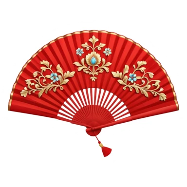 red hand fan sticker