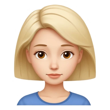 Woman tilting her head 45 degree towards her shoulders, face is relaxed sticker