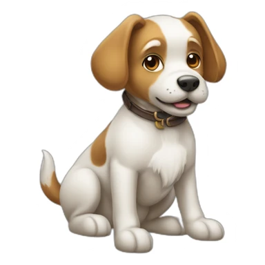 Chien sur un cheval  sticker