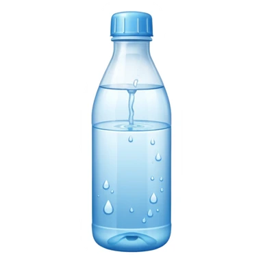 open bottle of water sticker
