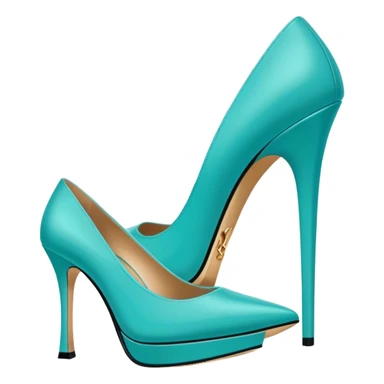 heels yves saint laurent Turquoise colors sticker