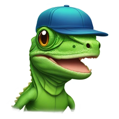 lizard wearing a snapback hat sticker