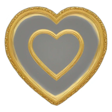 fancy gold heart frame sticker