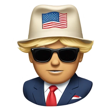 Donald trump with harris 2025 hat sticker