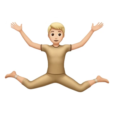 make a person jumping in a star position with their limbs straightened  sticker