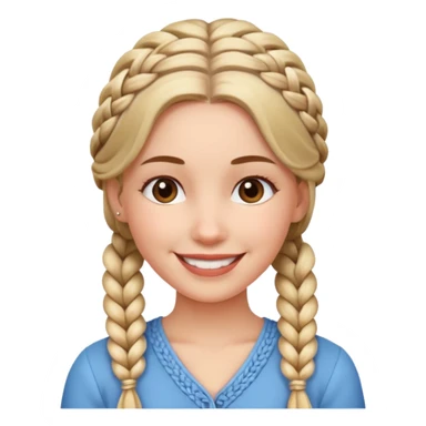 braided haired receptionist sticker