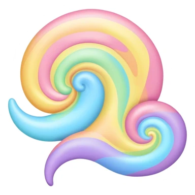 melted pastel swirly rainbow background  sticker