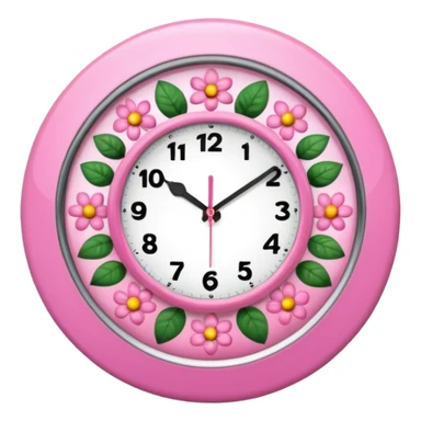 make a girly clock with very pink tones. sticker