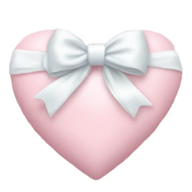 rococo Pastel pink heart with white bow with lace and frills  sticker