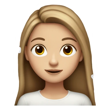 White girl with long brown hair with flowers and butterflies  sticker