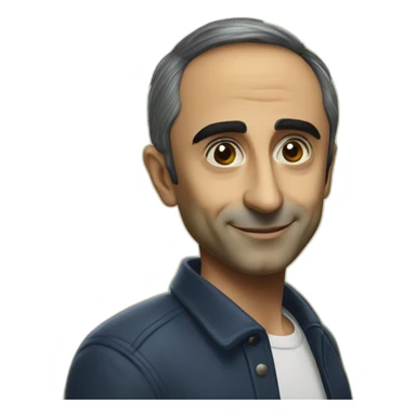 realistic eric zemmour hugging a tree sticker