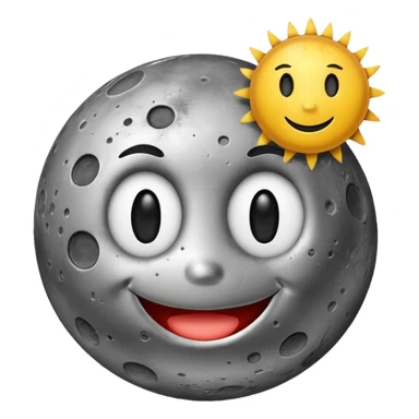 planet mercury smiley face sticker