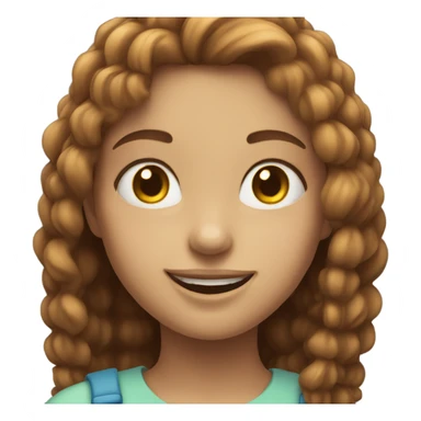 smiling girl under sticker